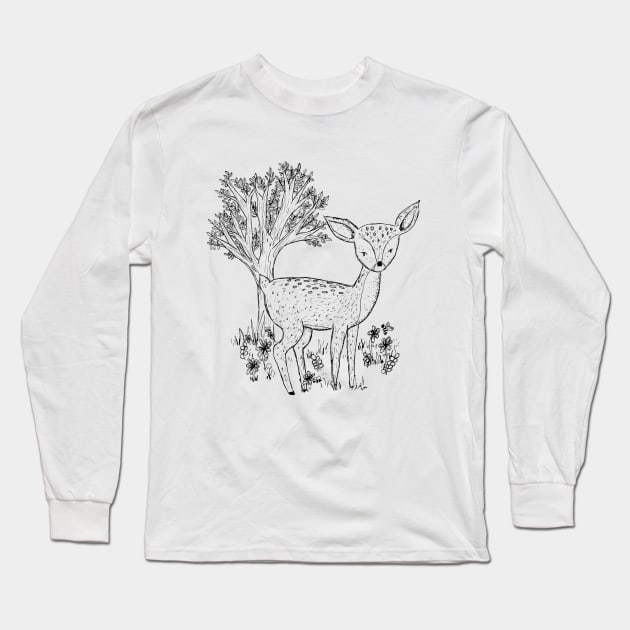 Fawn Long Sleeve T-Shirt by LauraKatMax